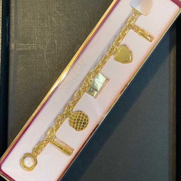 NIB Estee Lauder Limited Edition “Golden Icons” Charm Bracelet - Picture 3 of 8